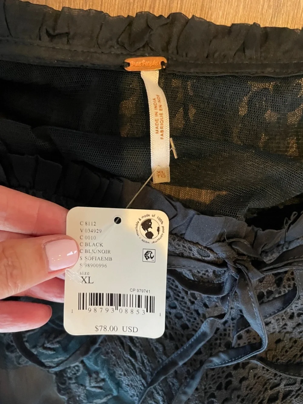 Free People Sofia Mesh Tank- size XL